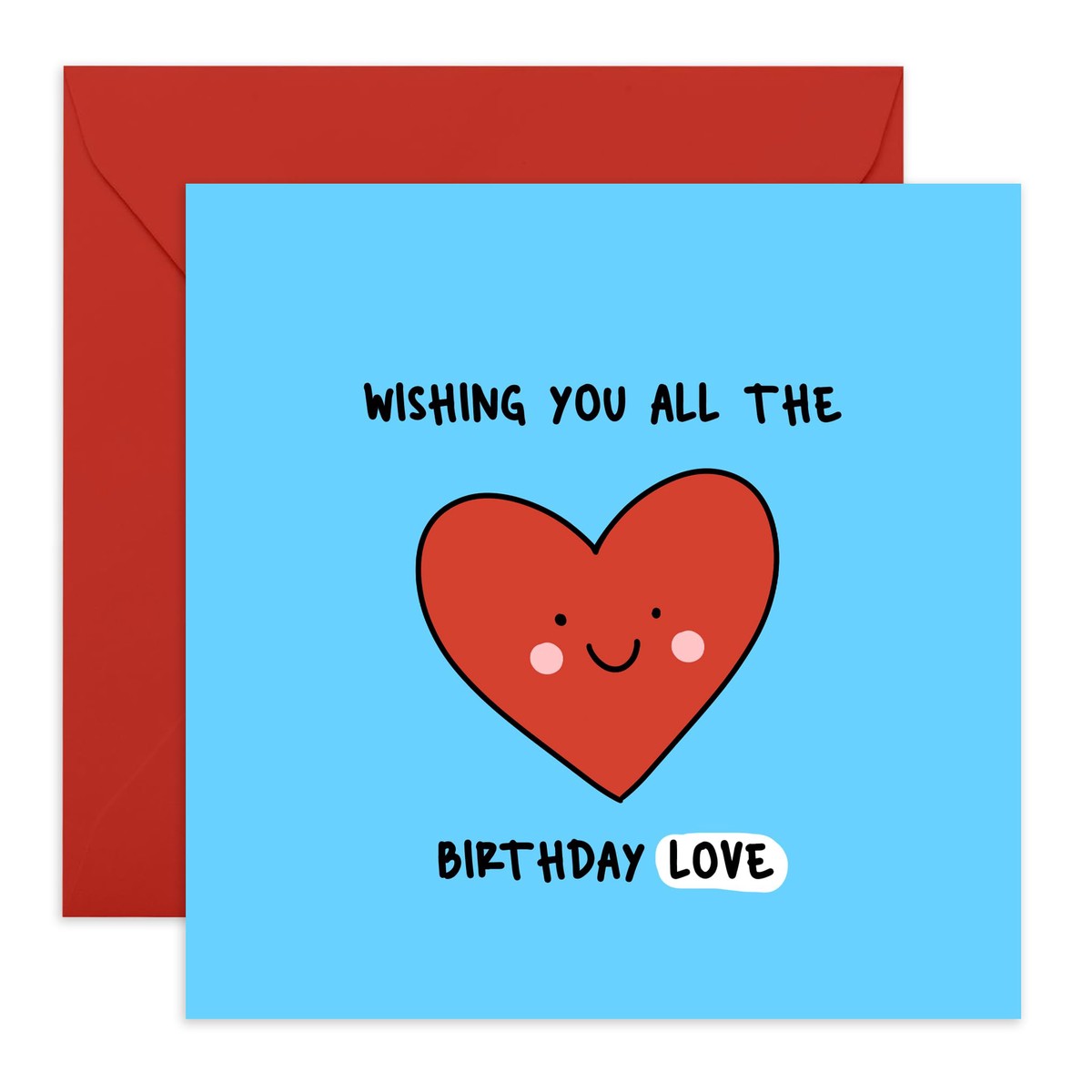 Sweet Birthday Card - 'LOVE BDAY' - Perfect for Adding a Simple and Heartfelt Touch to Birthday Celebrations - Ideal for Him, Her, Friends, Family, Colleagues - Comes Wit