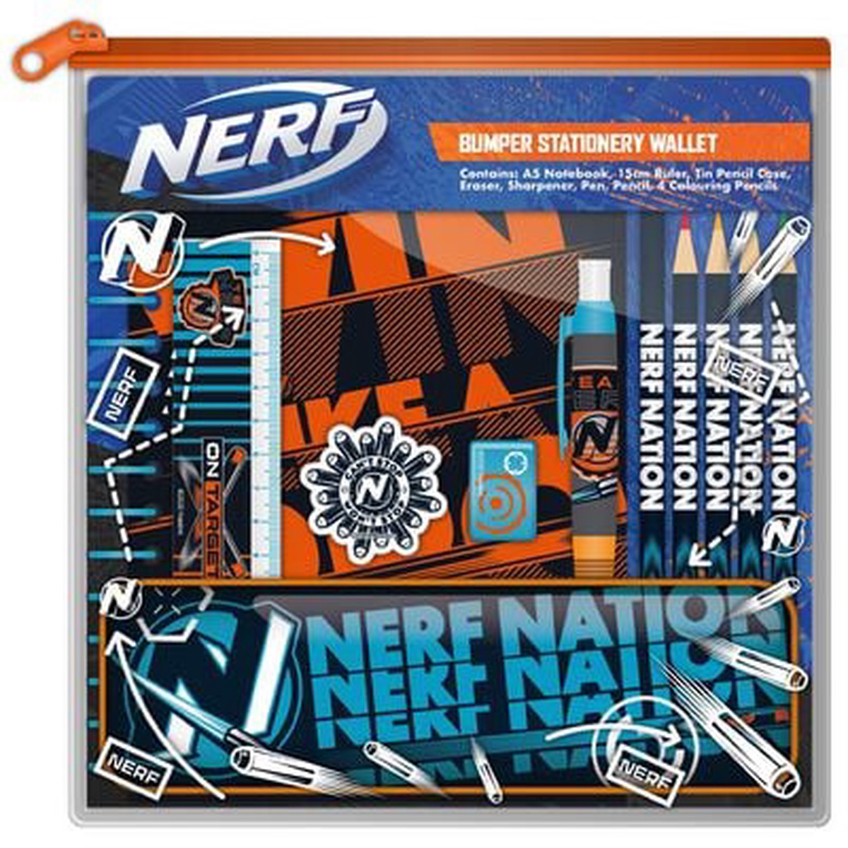 Nerf - Bumper Stationery Wallet A Set Of 11pcs