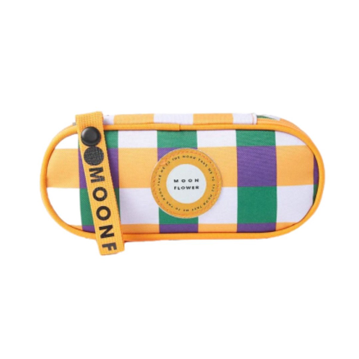 AMBAR Moonflower Pencil Case Plain- Colored Checkered