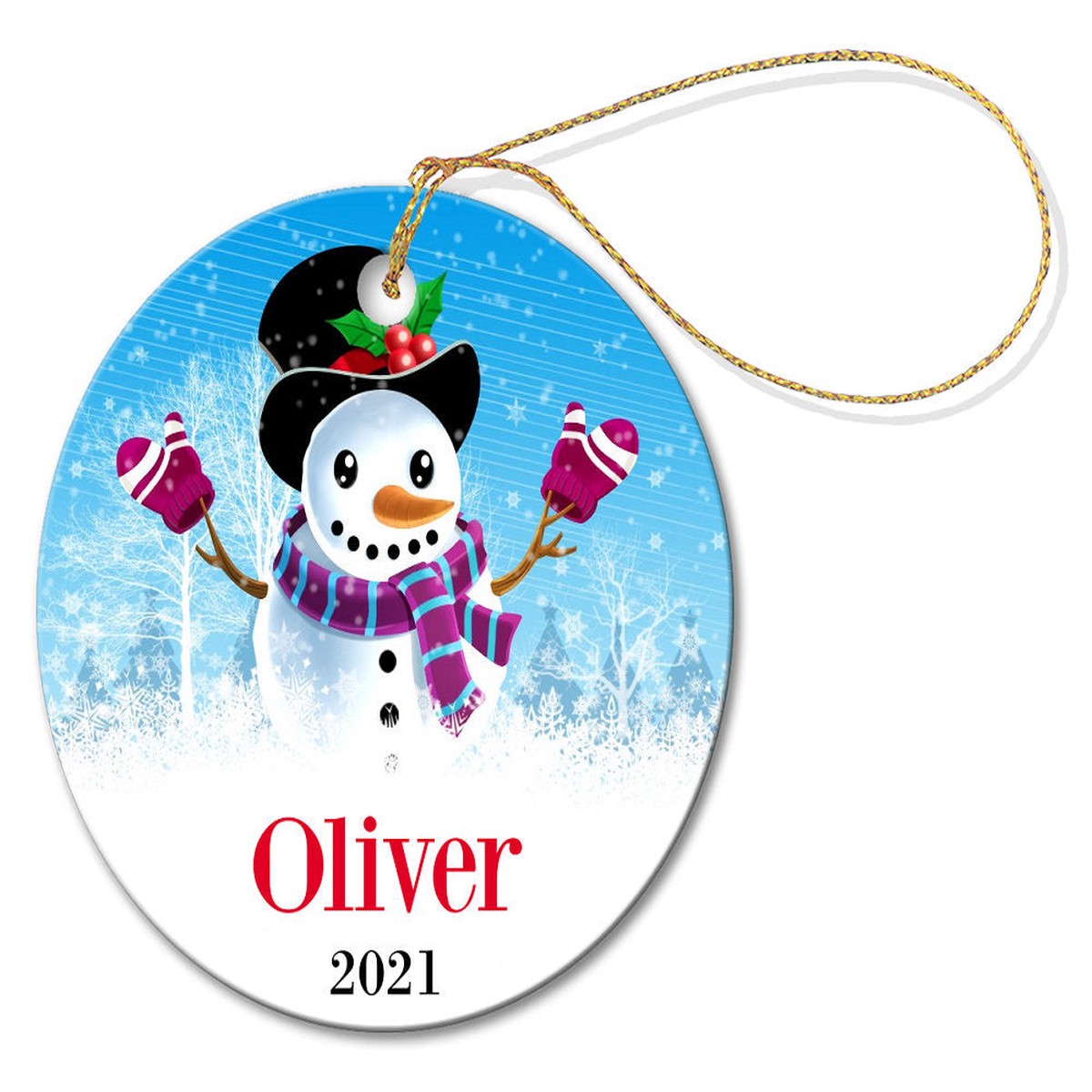 Snowman Round Decoration