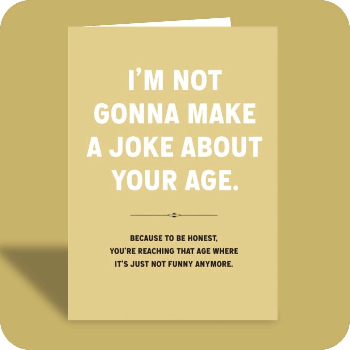 No Joke Birthday Card