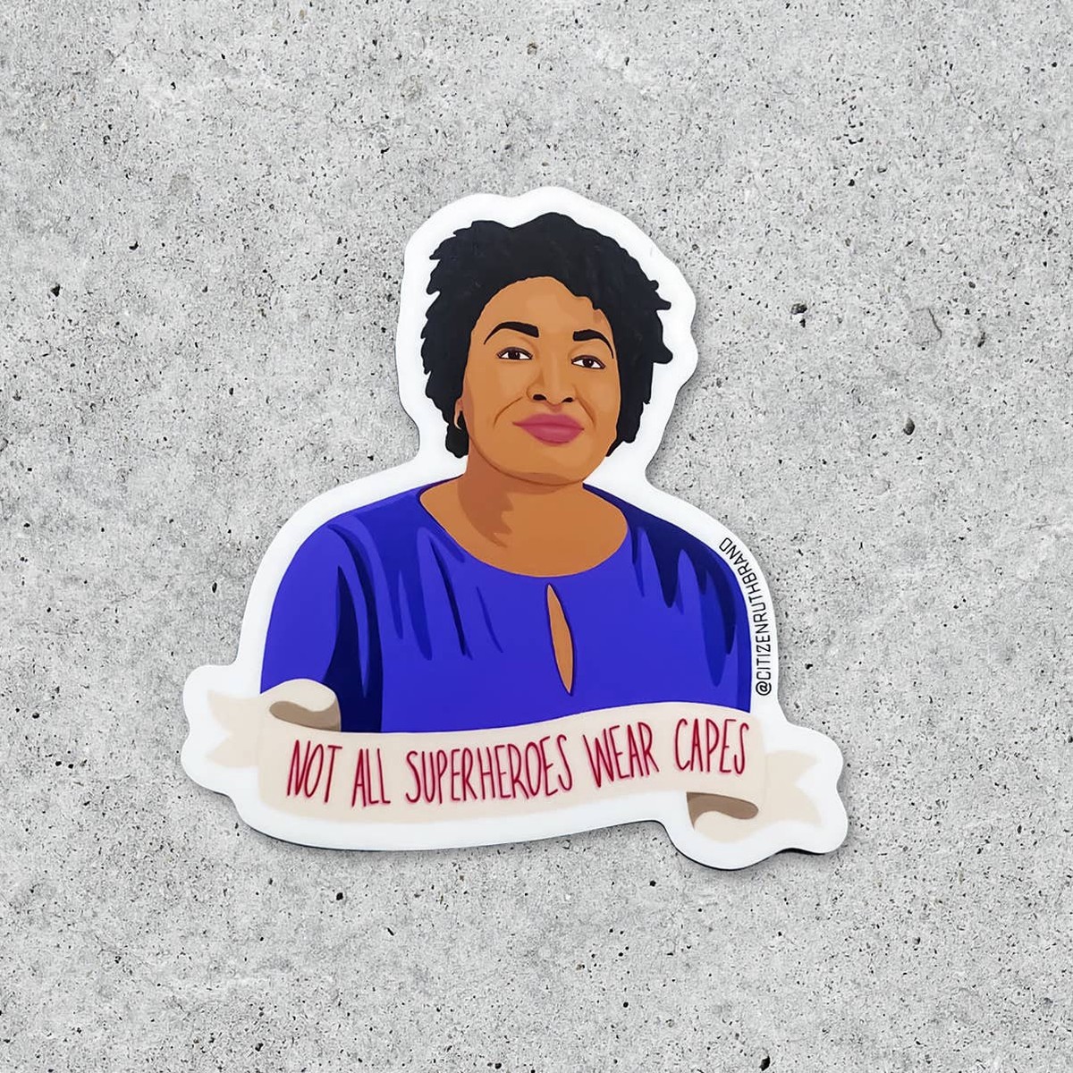Stacey Abrams Superhero Sticker