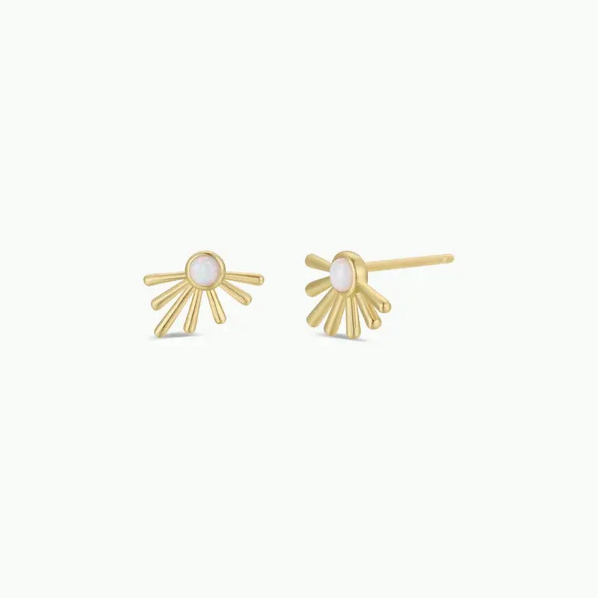 Sun Ray Gold Earrings