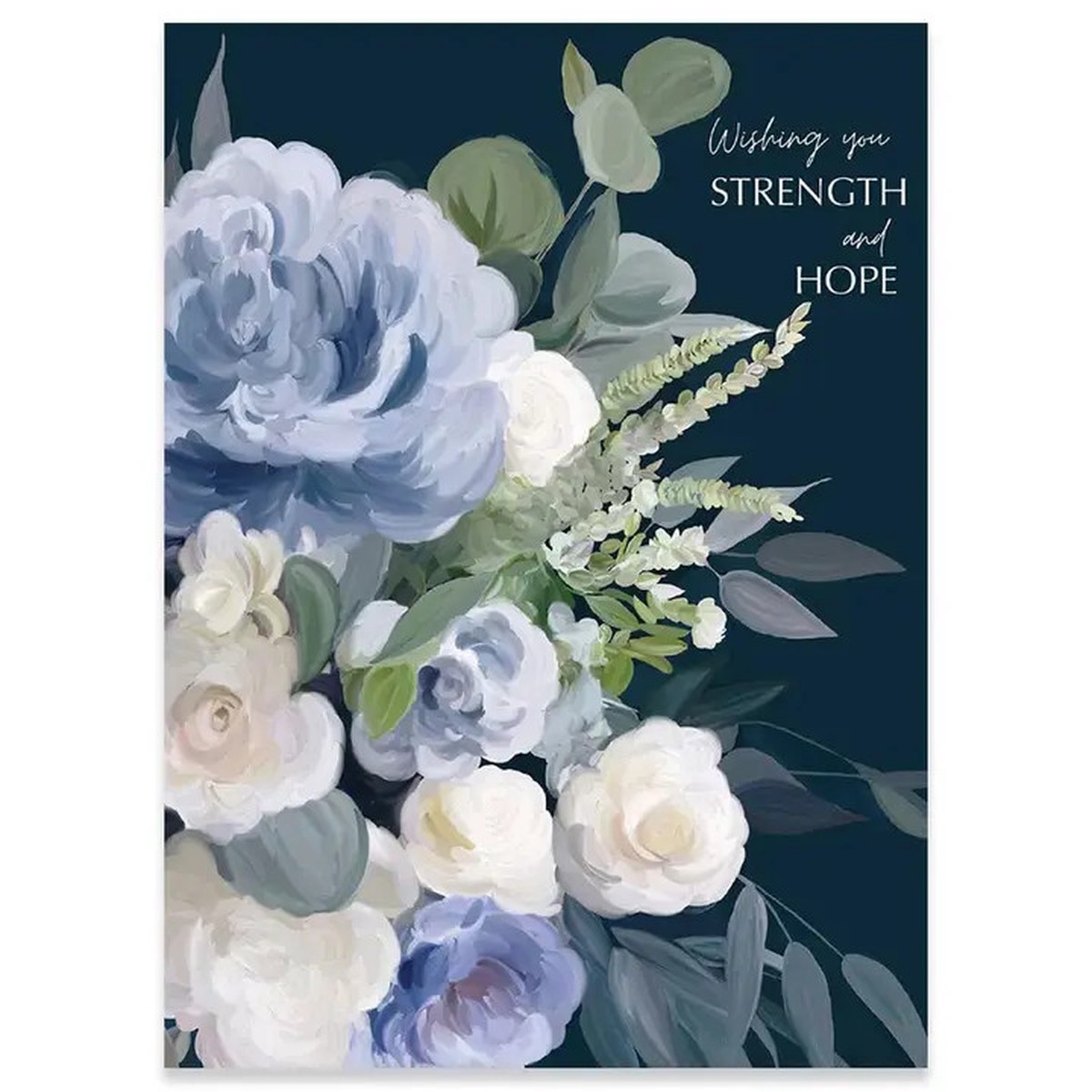 Blue Bloom Sympathy Card