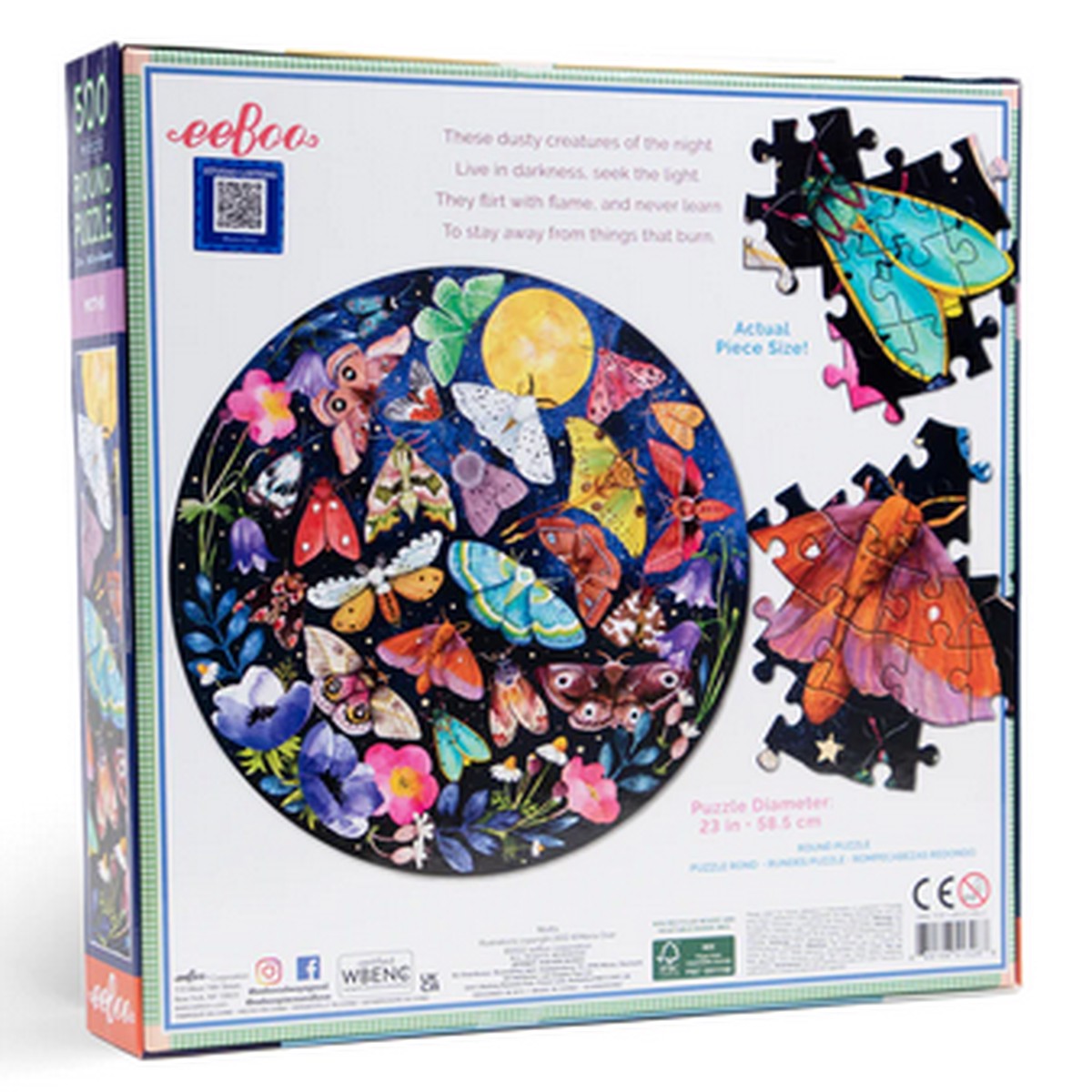 Moths 500pc Round Puzzle