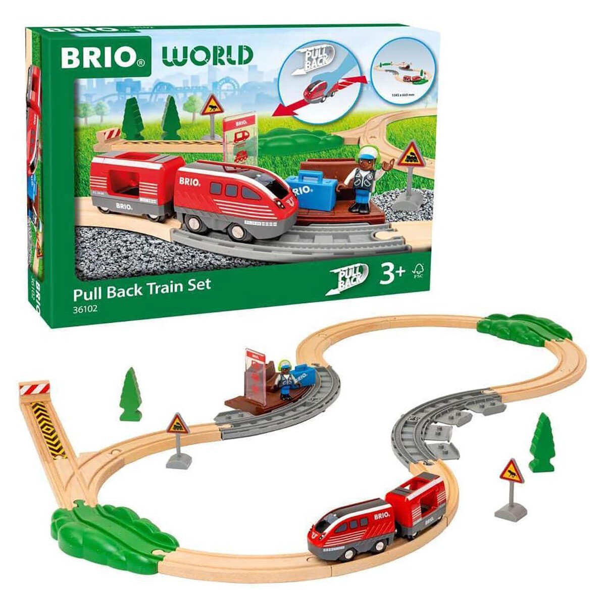 Pull Back Train Set by Brio