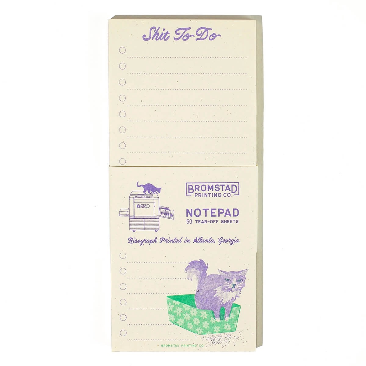 Shit To Do Risograph Notepad by Bromstad Printing Co.