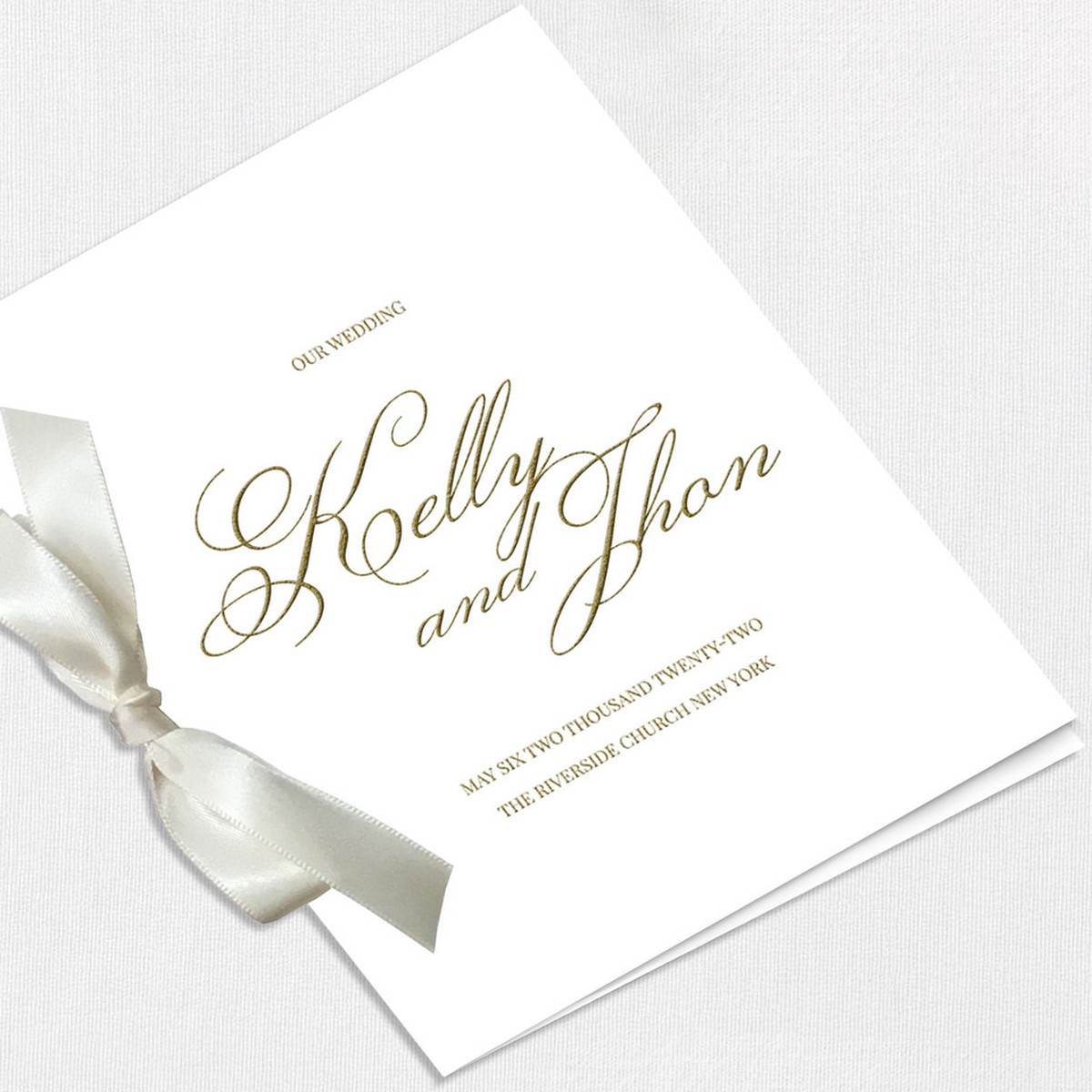 Kelly Ribbon Wedding Programs