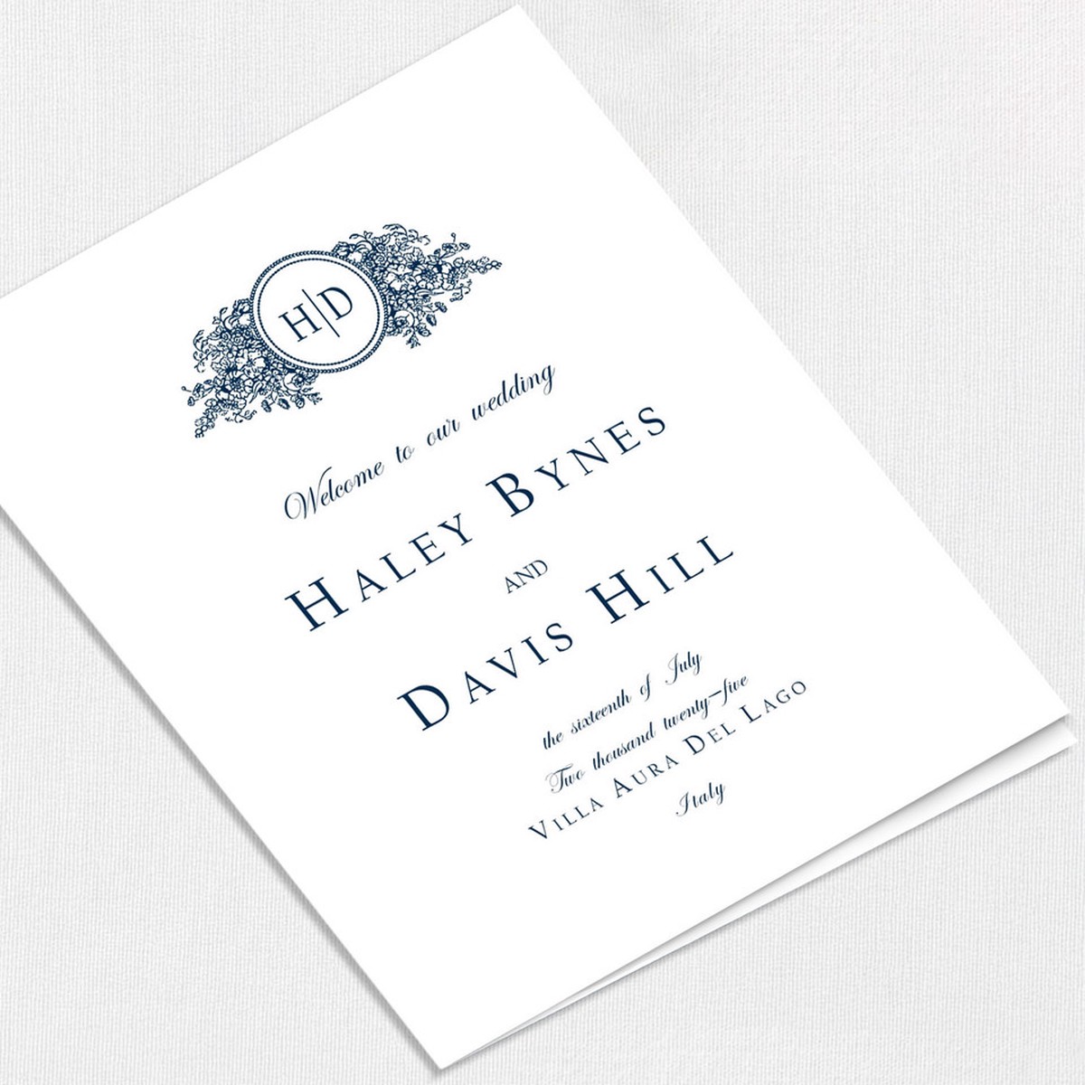 Haley Wedding Programs