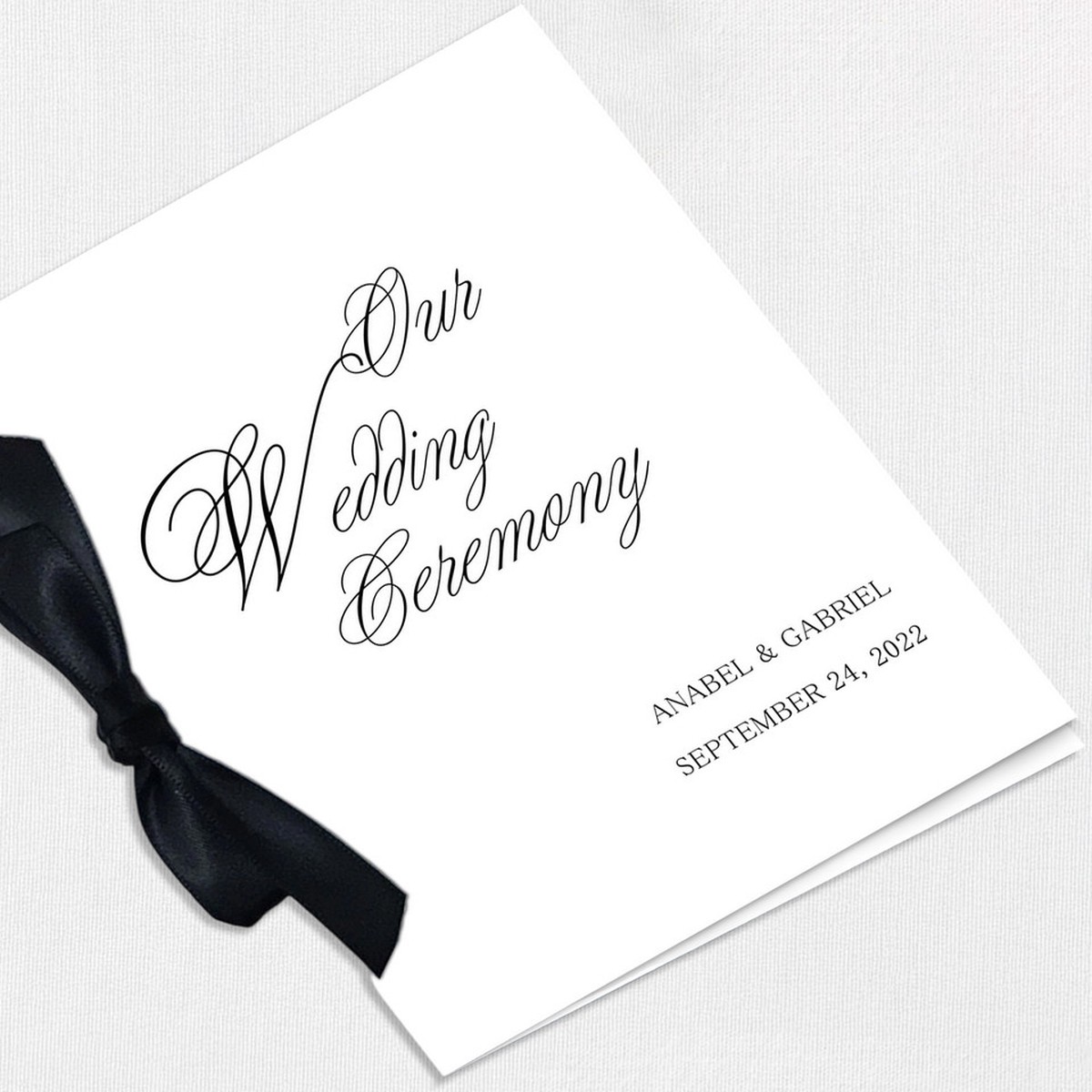 Anabel Ribbon Wedding Programs