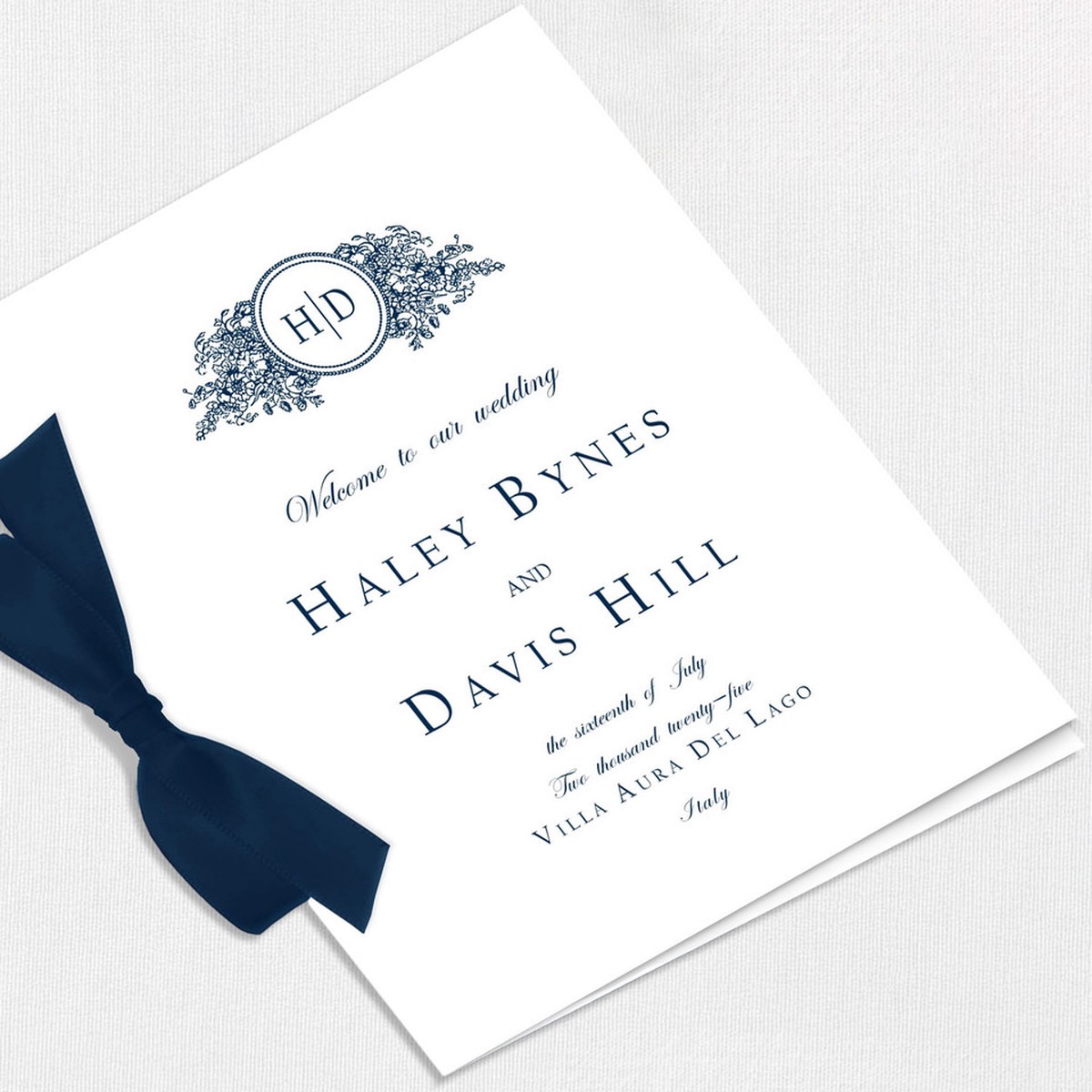 Haley Ribbon Wedding Programs