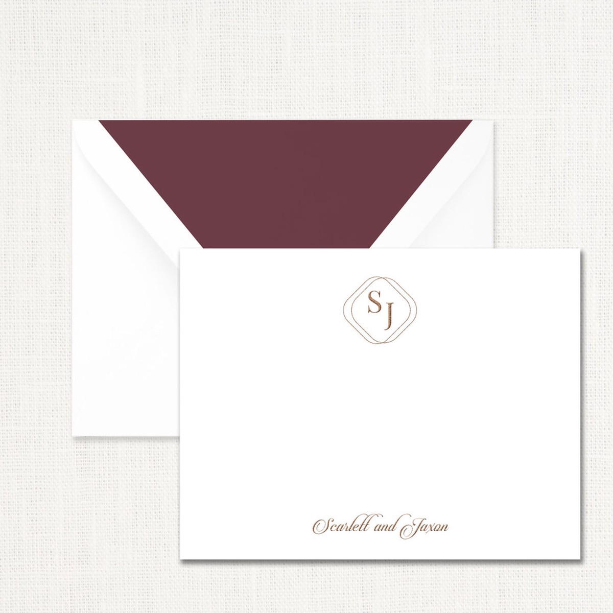 Scarlett Couples Flat Notecard