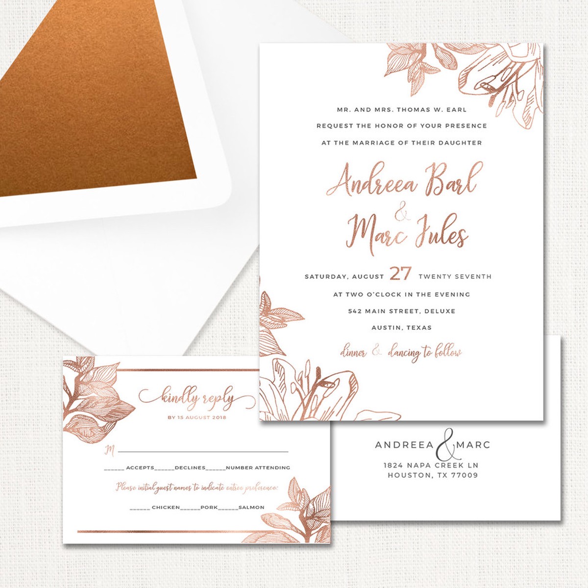 Andreea Wedding Invitations
