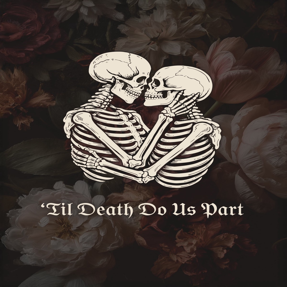 "Til Death Do Us Part Dark Romance Love Card Gothic Valentine Wedding Card