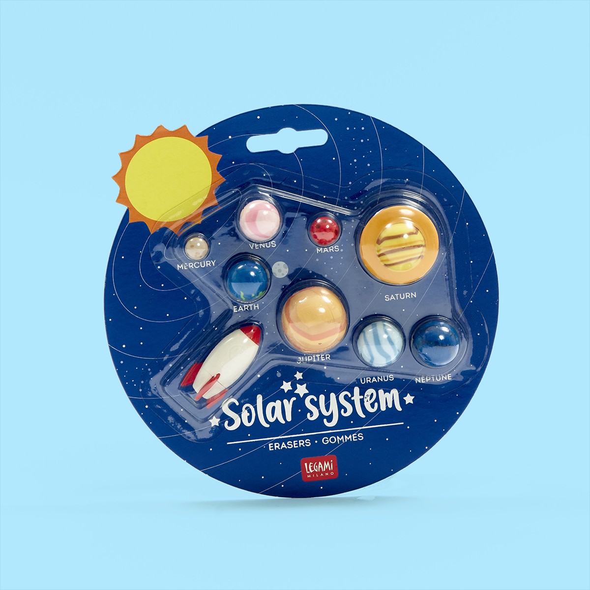 Legami Solar System Eraser Pack