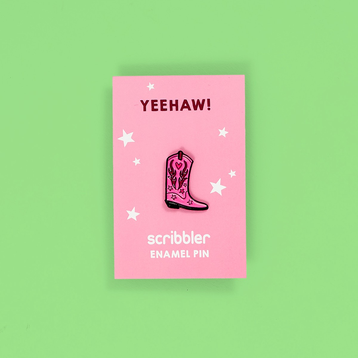 Yeehaw Boot Pin Badge