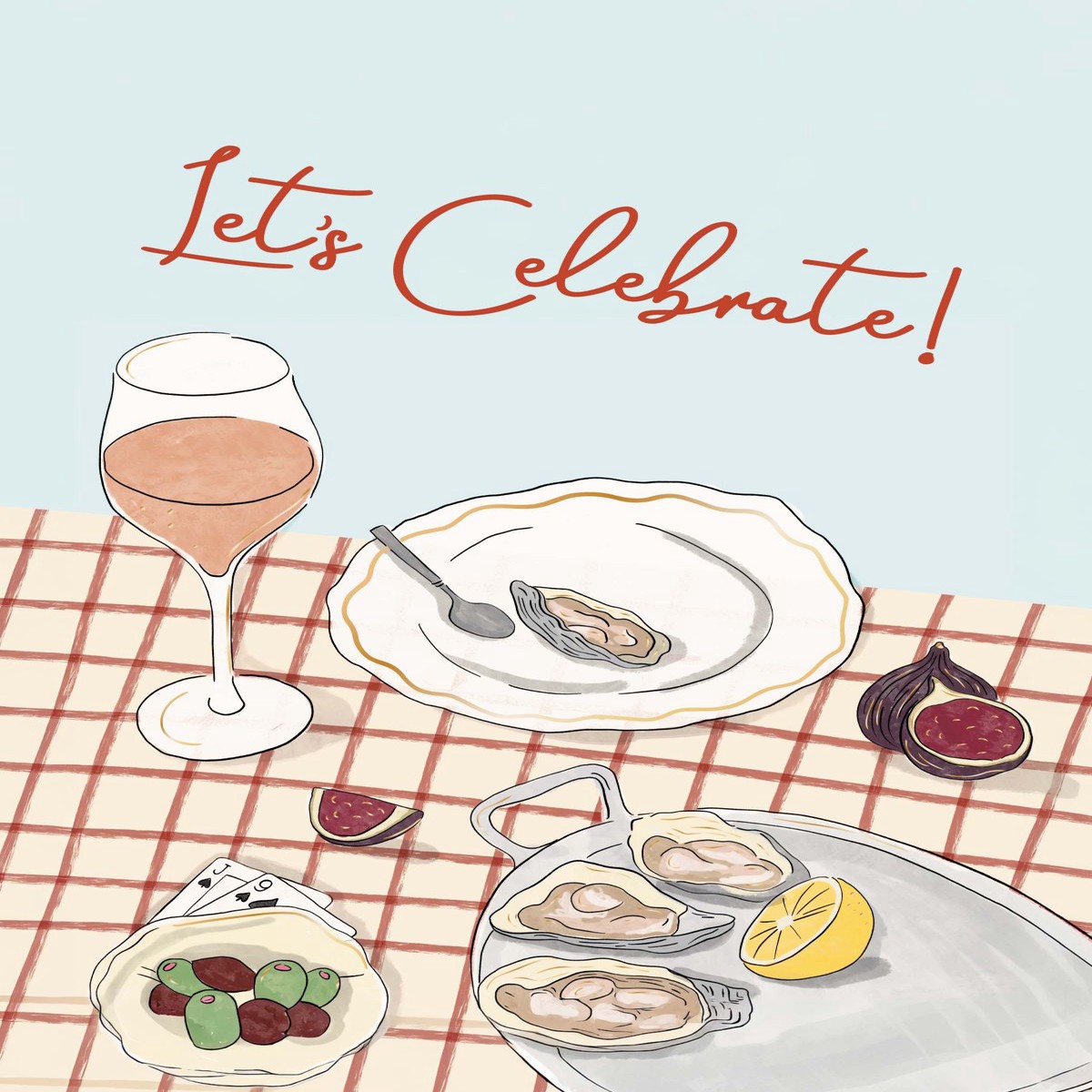 Lets Celebrate Dinner Card