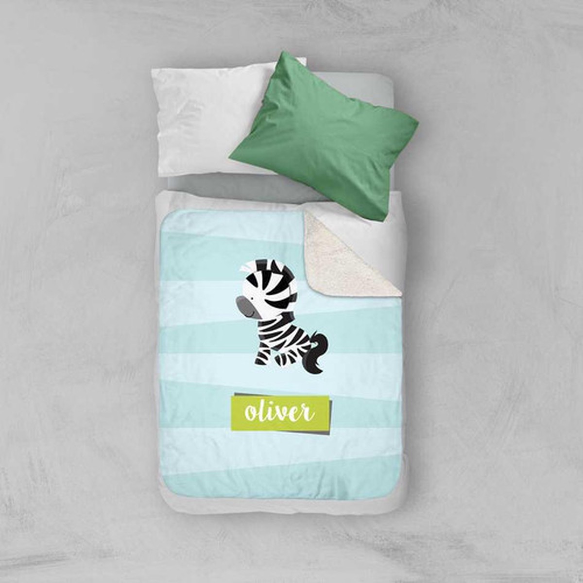 Cute Baby Zebra Sherpa Blanket