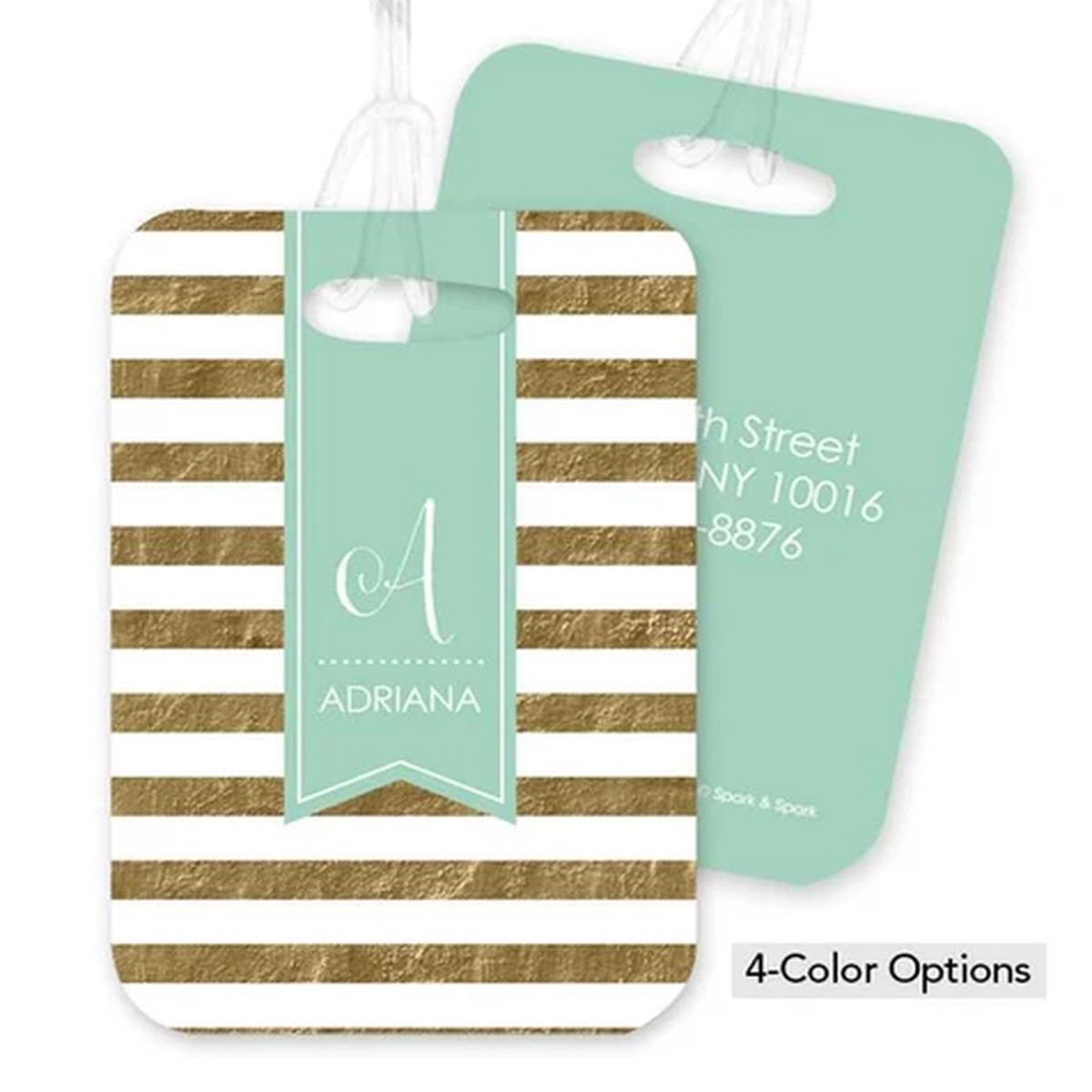 Gold Stripes Bag Tag