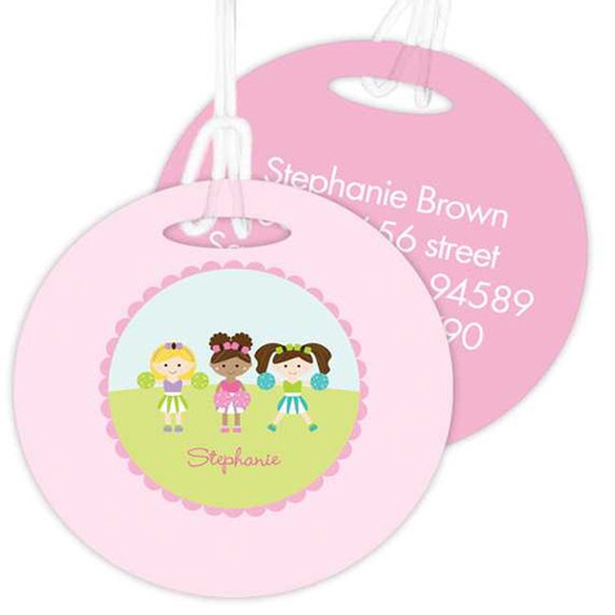 Three Cheerleaders Bag Tag