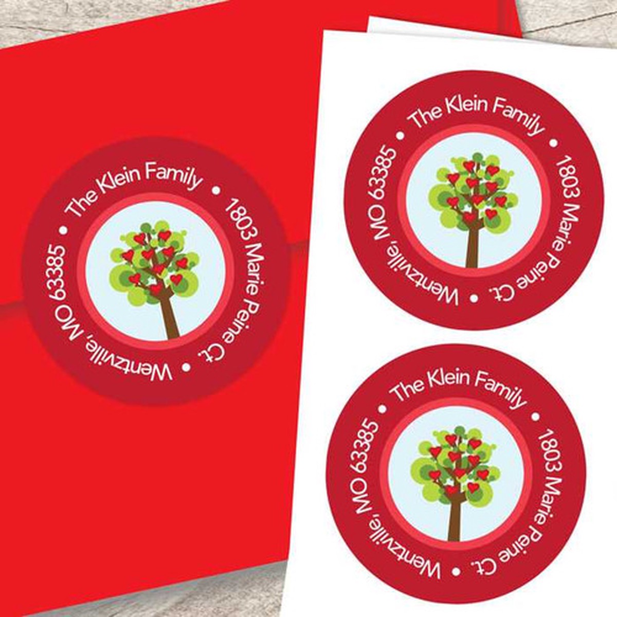A Tree For Valentines Custom Stickers
