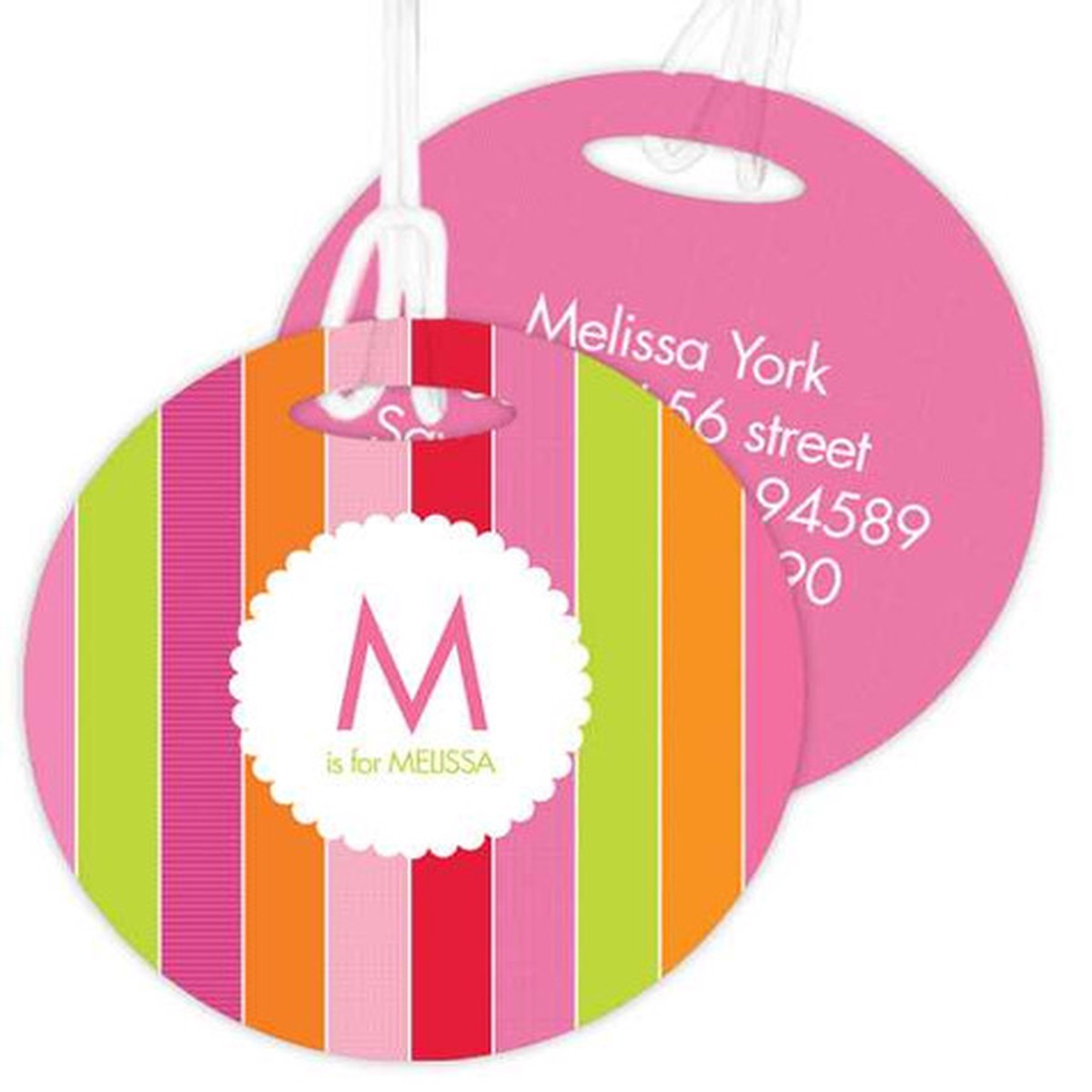 Bold & Fun Stripes Bag Tag