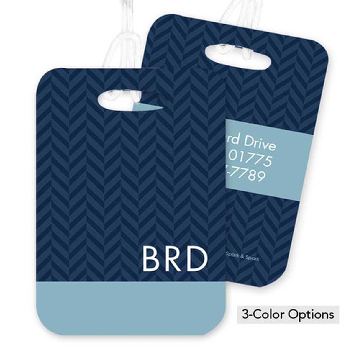 Herringbone Mood Bag Tag