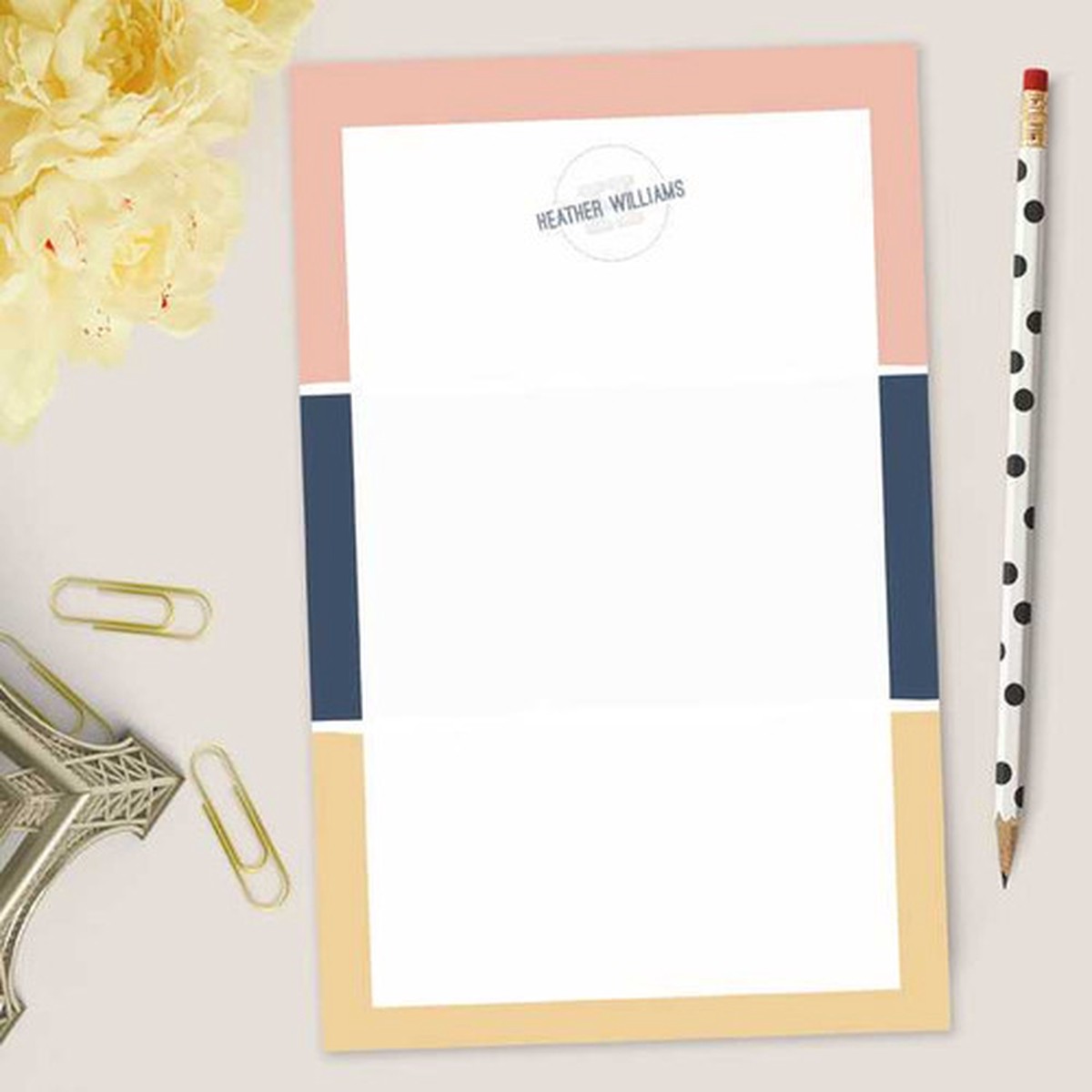 Three Stripes Custom Notepad