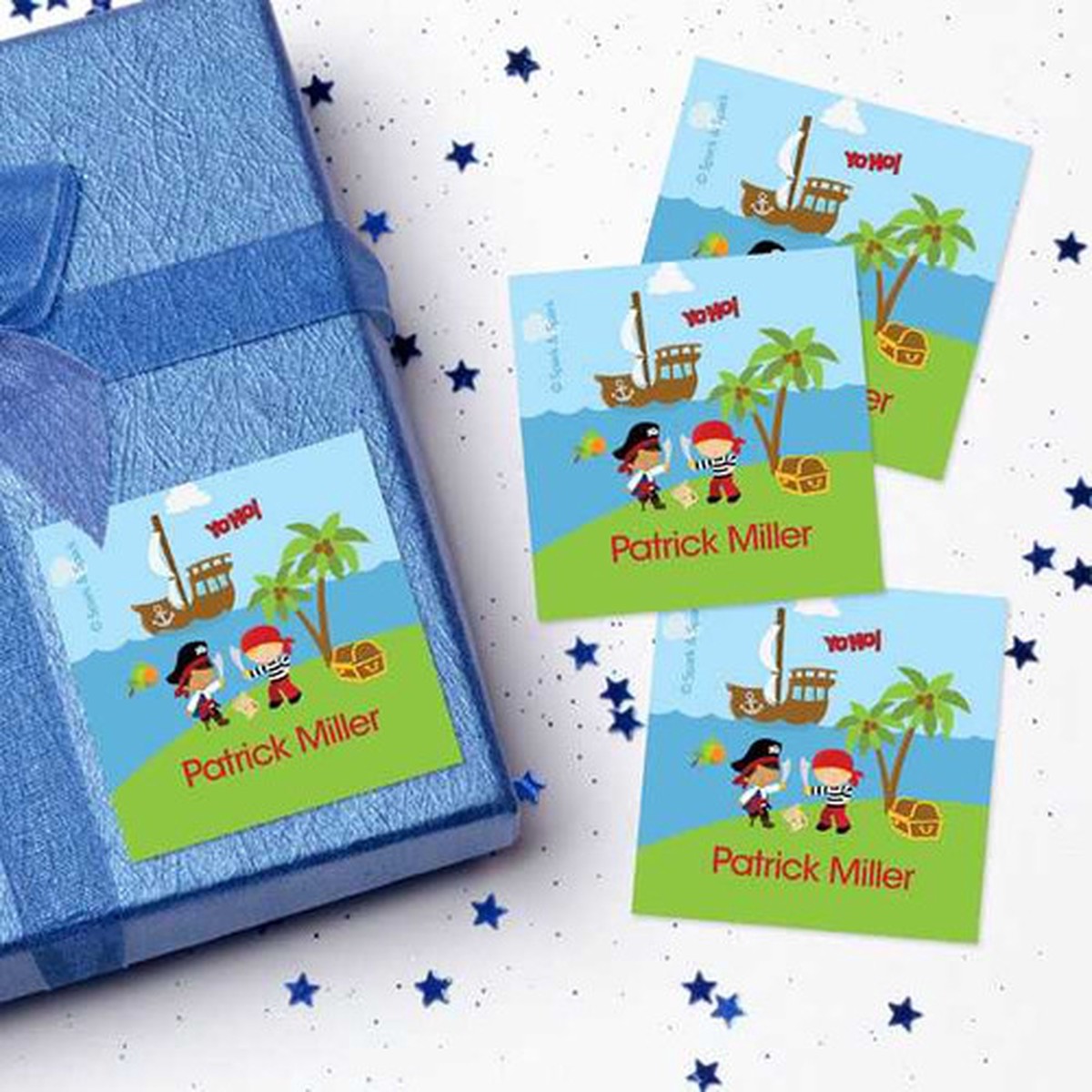 Yo Ho Pirate Boy Gift Label Set
