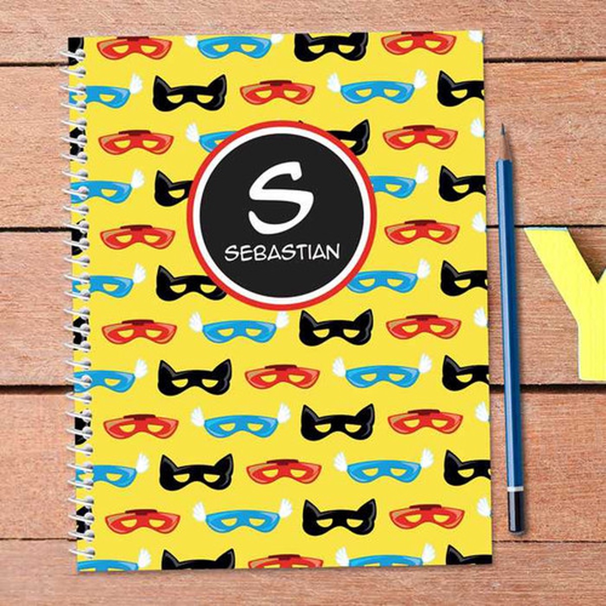 Super Hero Masks Kids Notebook