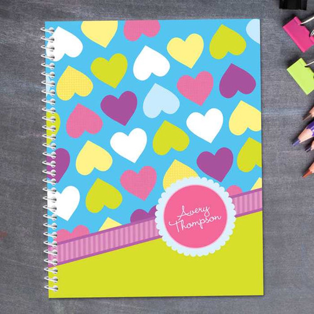 Happy Hearts Notebook
