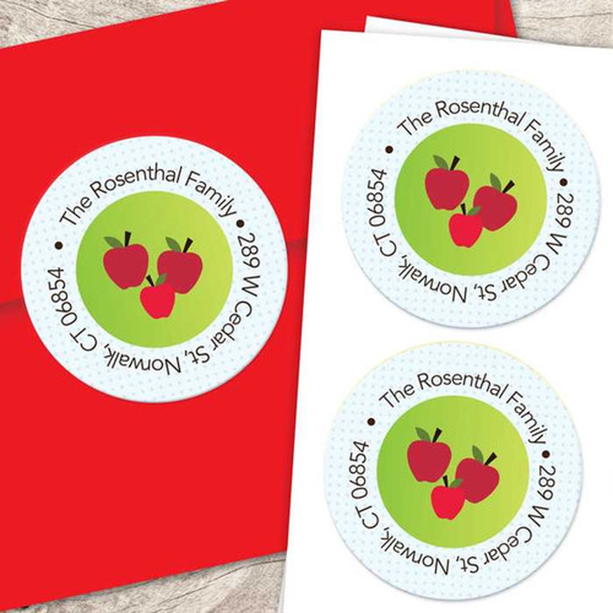 Big dotted apple tree label