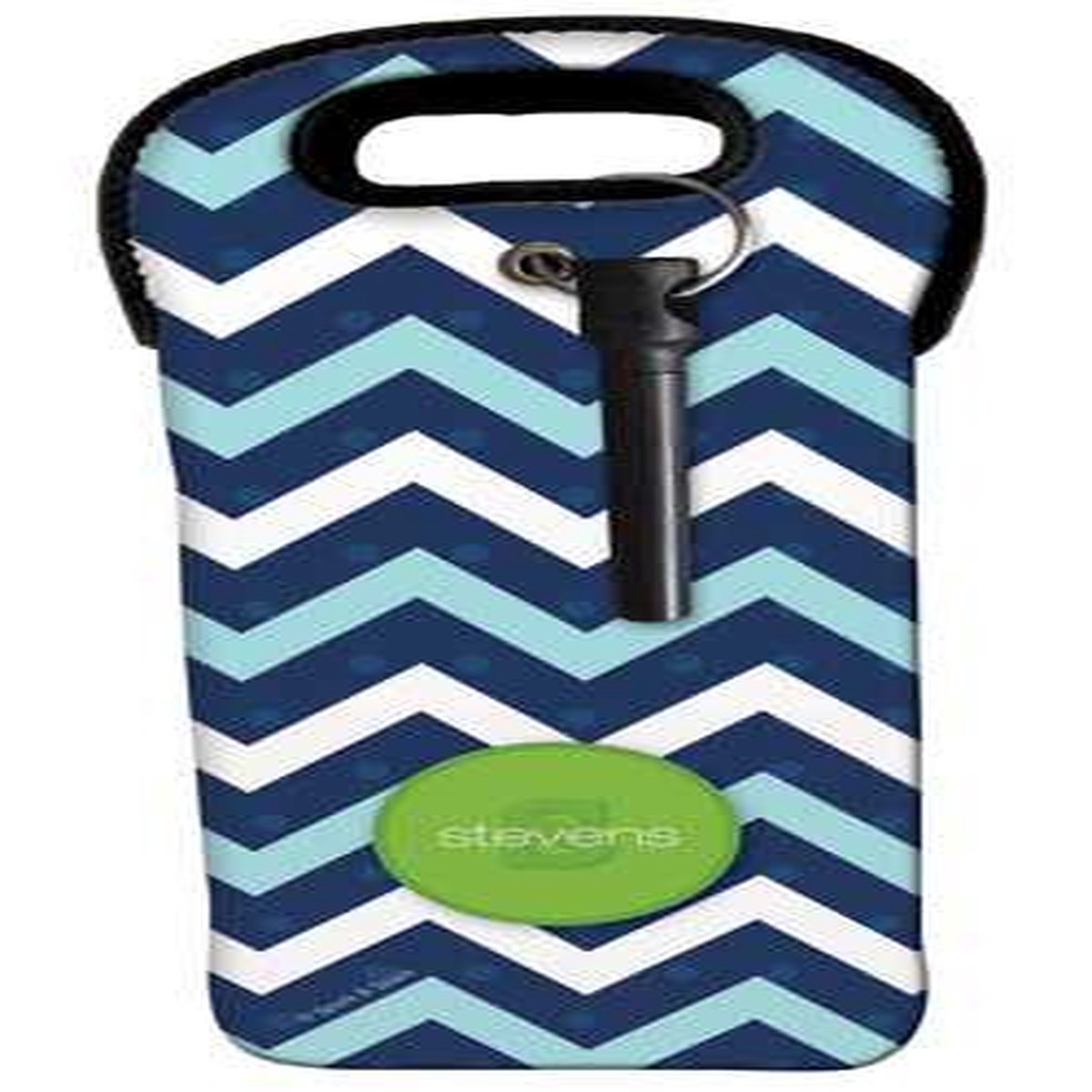 Mod Blue Chevrons Wine Tote