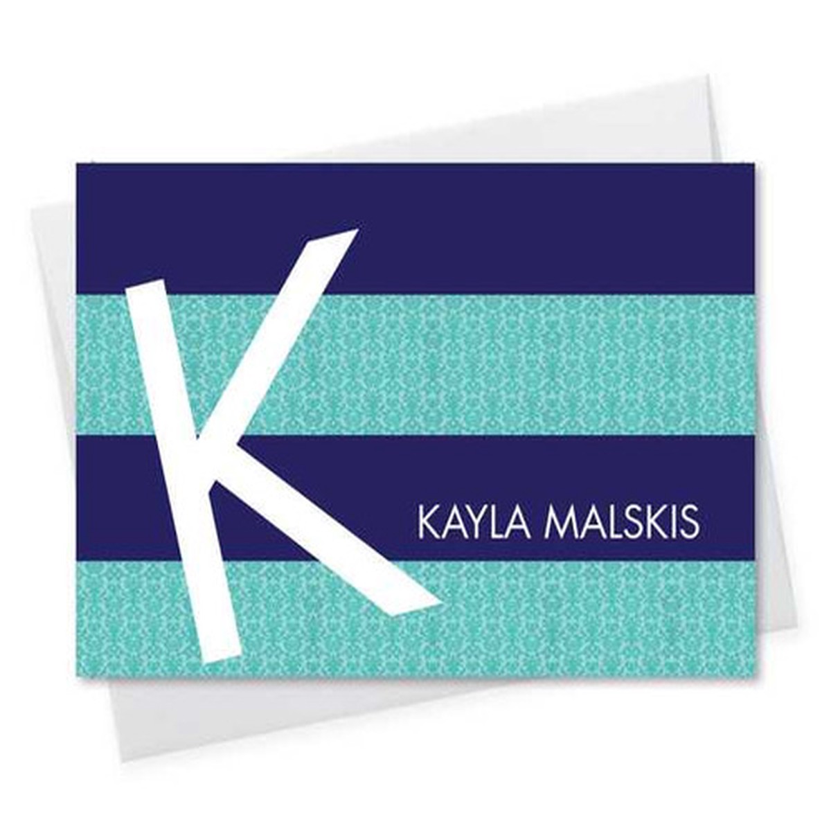 Fun Turquoise Notecard