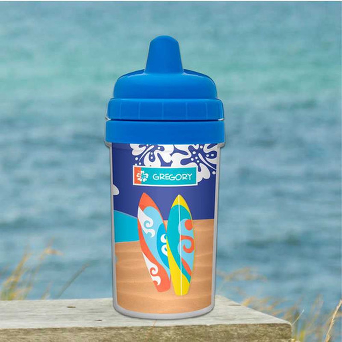 Surf the Waves Blue Sippy Cup