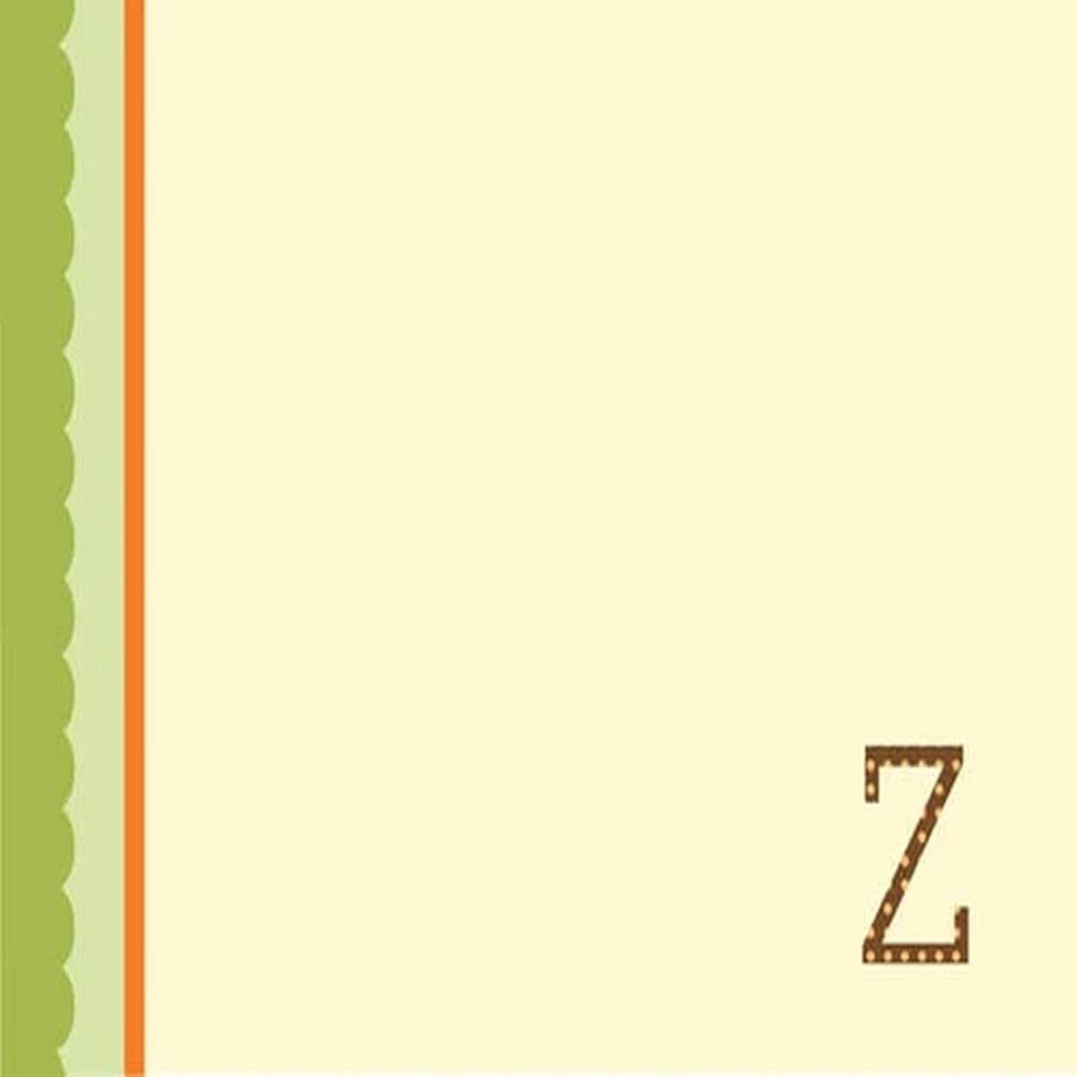 Single Initial Orange Notecards 1