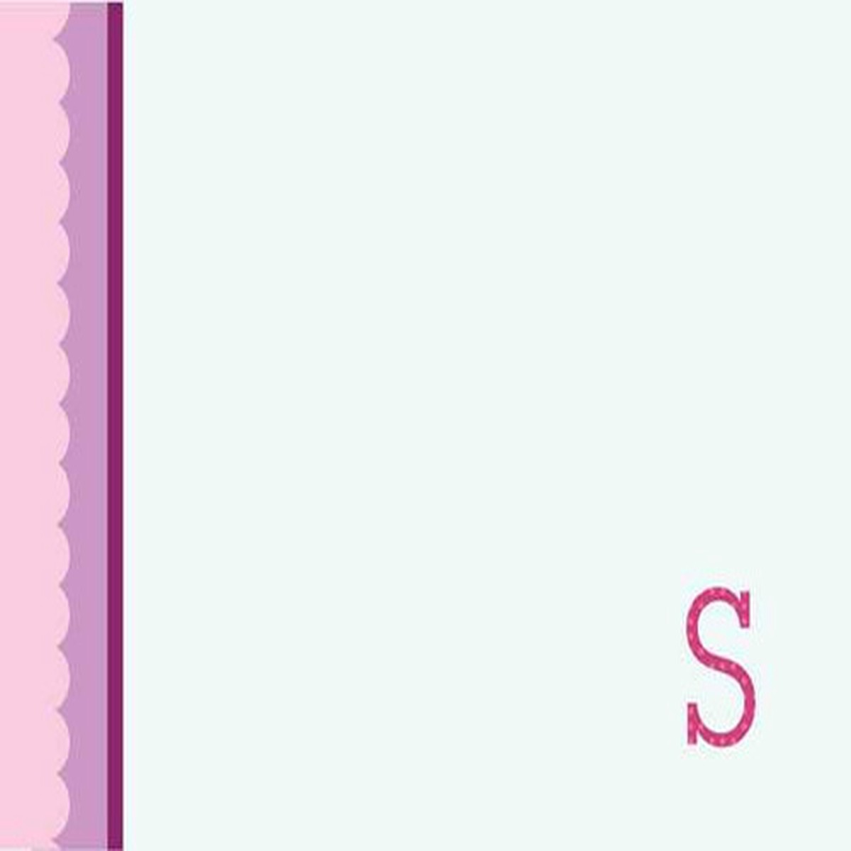 Single Initial Purple Notecards