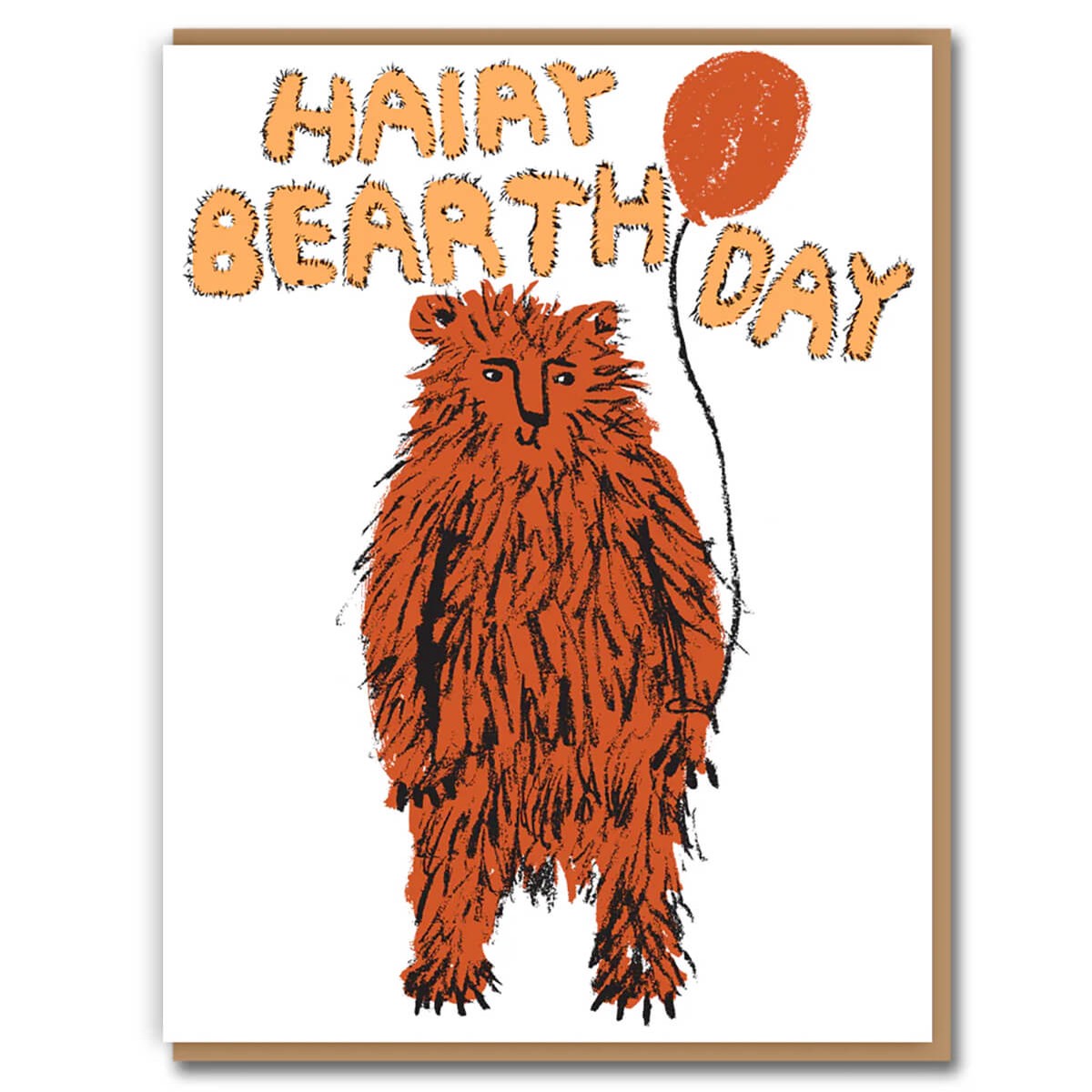 Hairy Bearthday Greetings Card by Egg Press for 1973