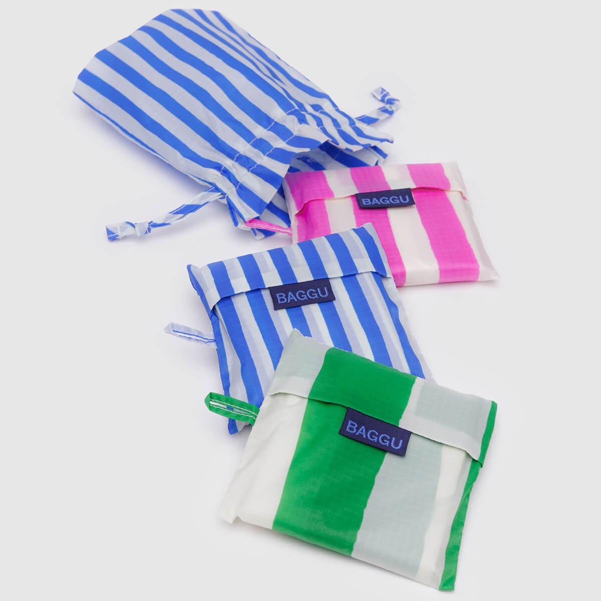 Set of 3 Standard Bags in Painted Stripe by Baggu